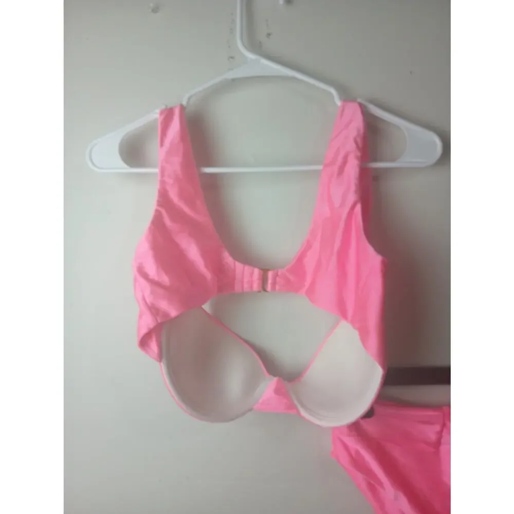 Lovers and Friends Pink Bikini‎ Set Large Top High Waisted Bottoms Swim Beach